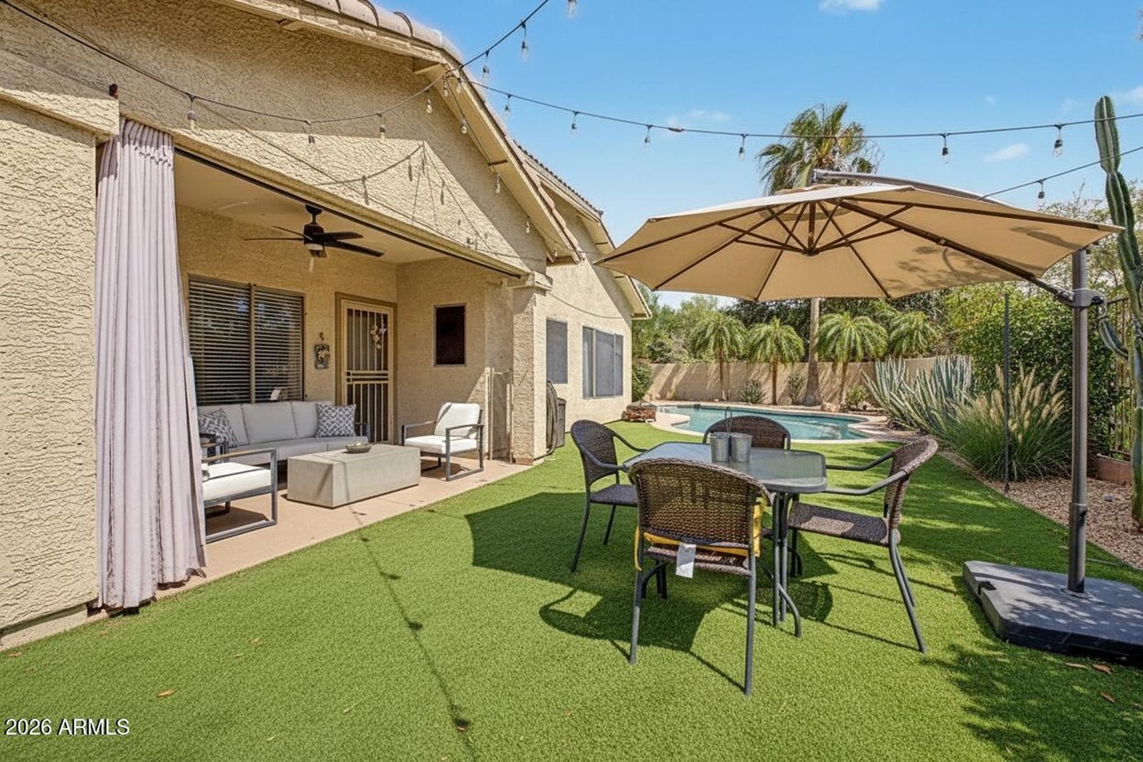 Easy-care backyard at 1820 S 84th Dr in Tolleson, Arizona