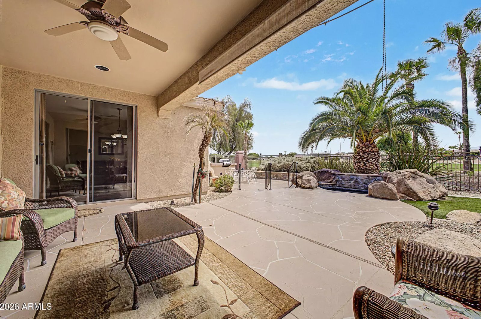 Covered patio in a Surprise, Arizona brokerage listing