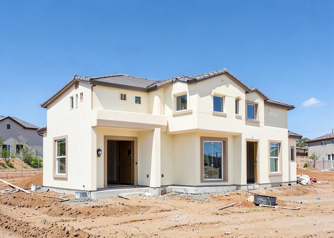 New construction home under way in a Greater Phoenix community